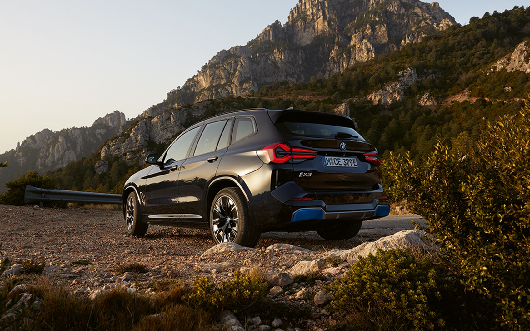 BMW iX3 Straße Natur