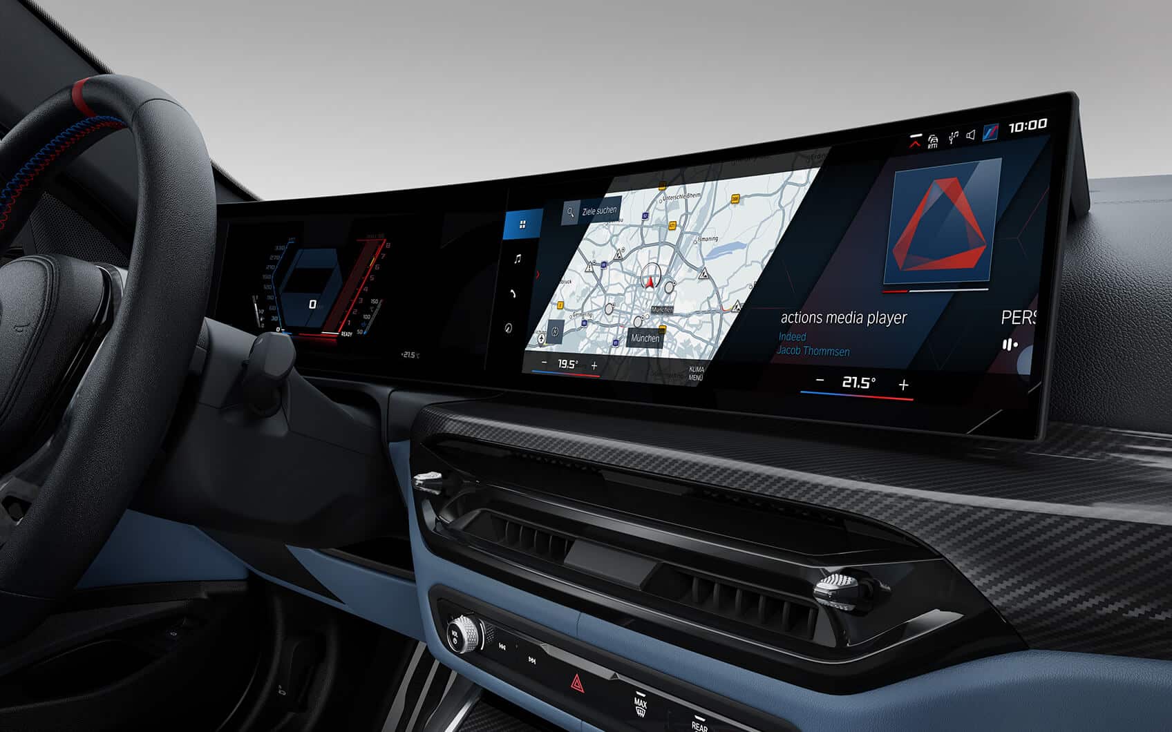 BMW M4 Coupé Cockpit mit Curved Display und Navigation