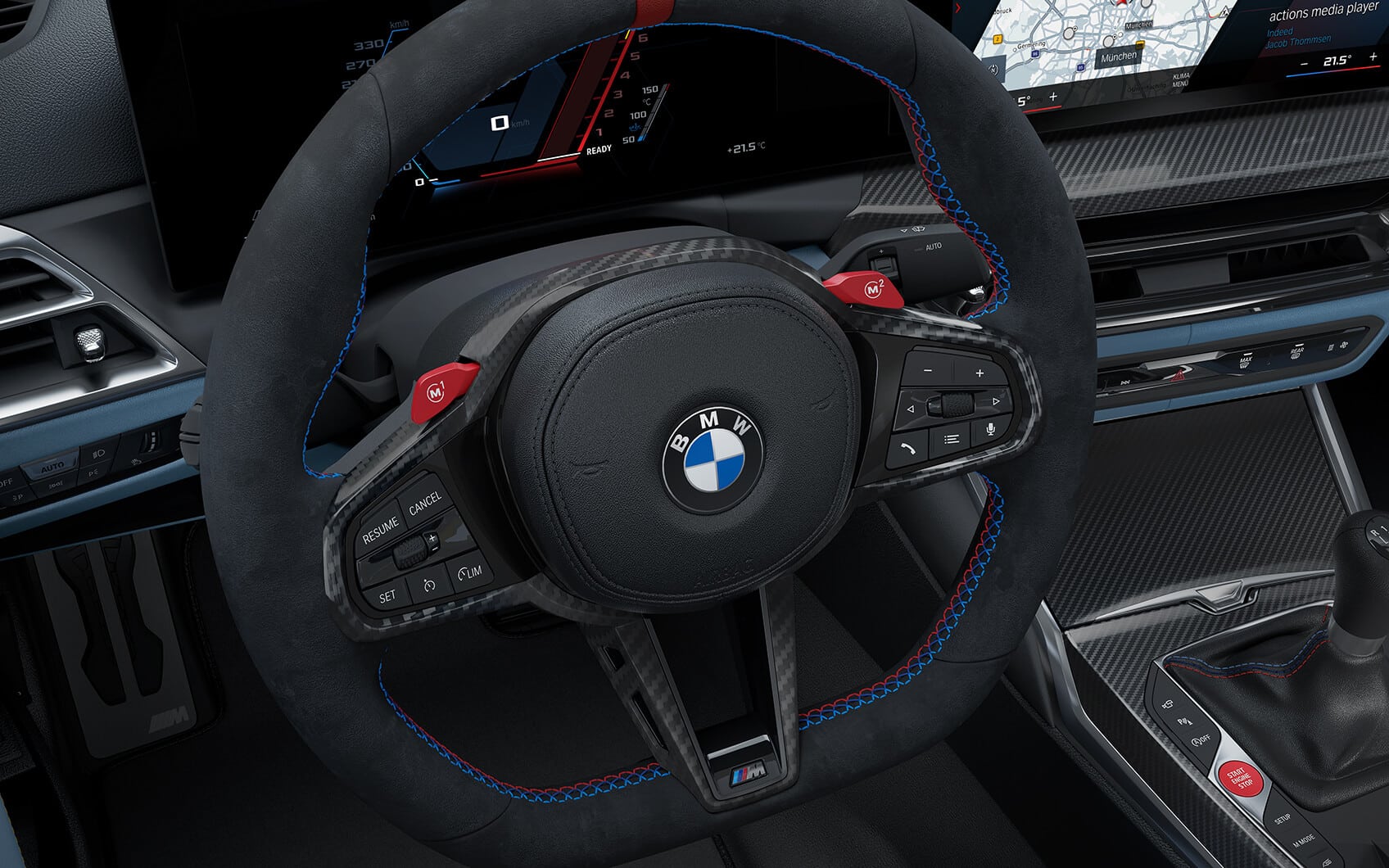 BMW M4 Coupé Lenkrad mit Carbon-Elementen